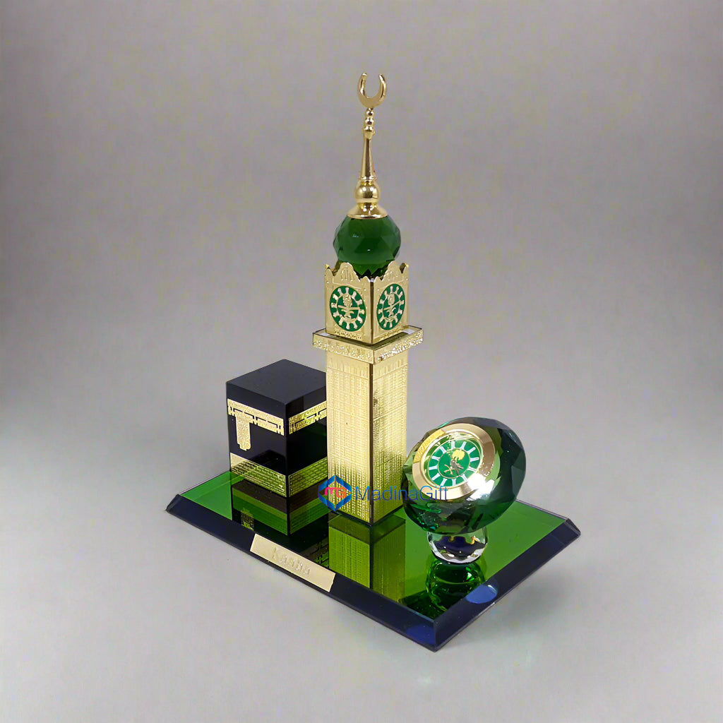 Beautiful Baitul Allah Kaaba Clock Tower Scale Model with Clock Madina Gift