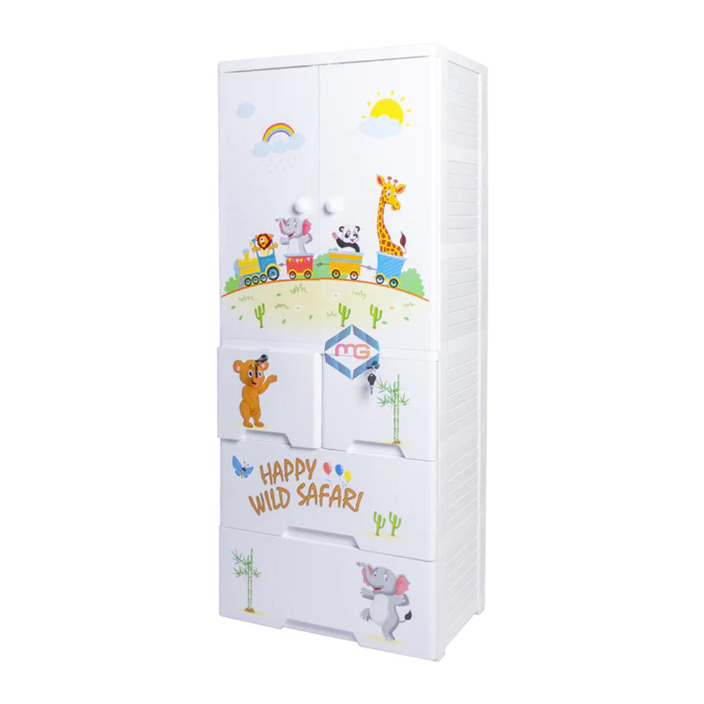 Kideez Wardrobe Happy Wild Safari 6 Layer - Madina Gift