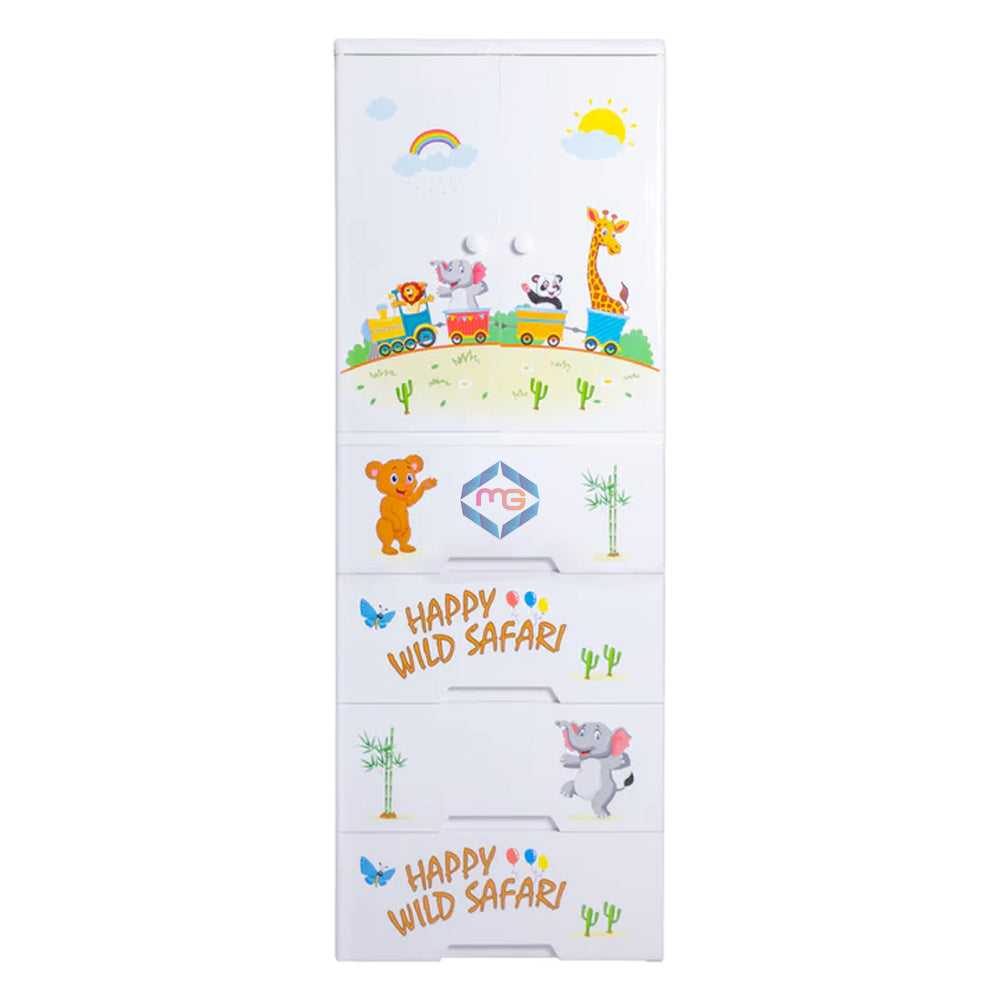 Kideez Wardrobe Happy Wild Safari 7 Layer - Madina Gift
