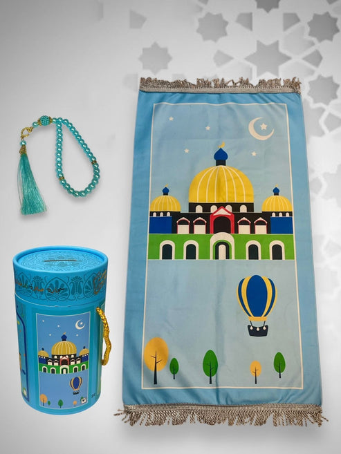 Kids' Islamic Prayer Set with Money Saving Box Madina Gift