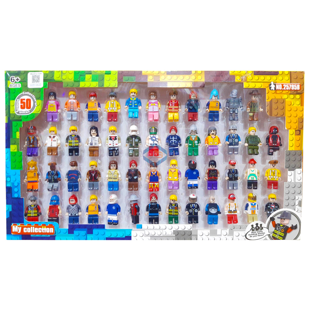 50 Mini Figures LEGO Compatible Blocks - 25795B - Madina Gift