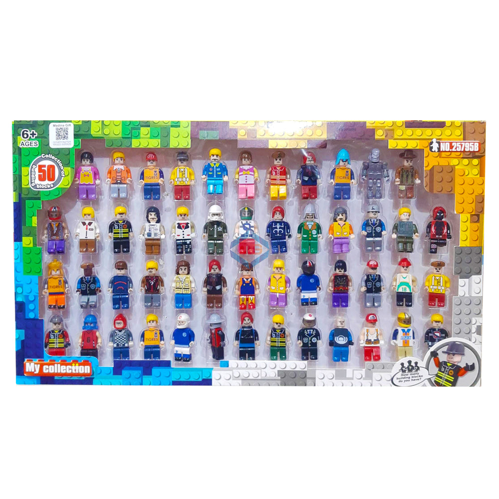 50 Mini Figures LEGO Compatible Blocks - 25795B - Madina Gift