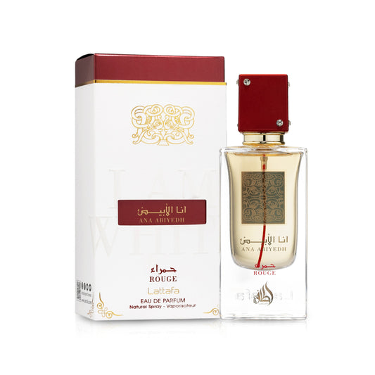 Lattafa Ana Abiyedh Rouge 60 ML Unisex Perfume Madina Gift