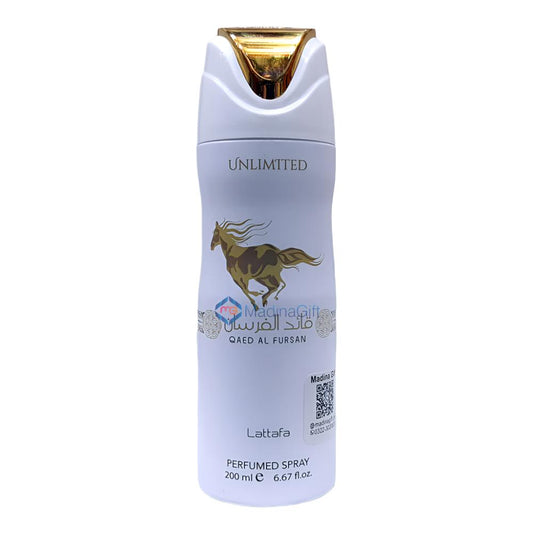 Lattafa Qaed Al Fursan Unlimited Deodorant Body Spray For Men Madina Gift