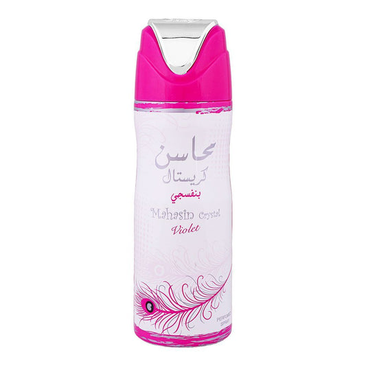 Lattafa Mahasin Crystal Violet Body Spray For Women 200 ML Madina Gift