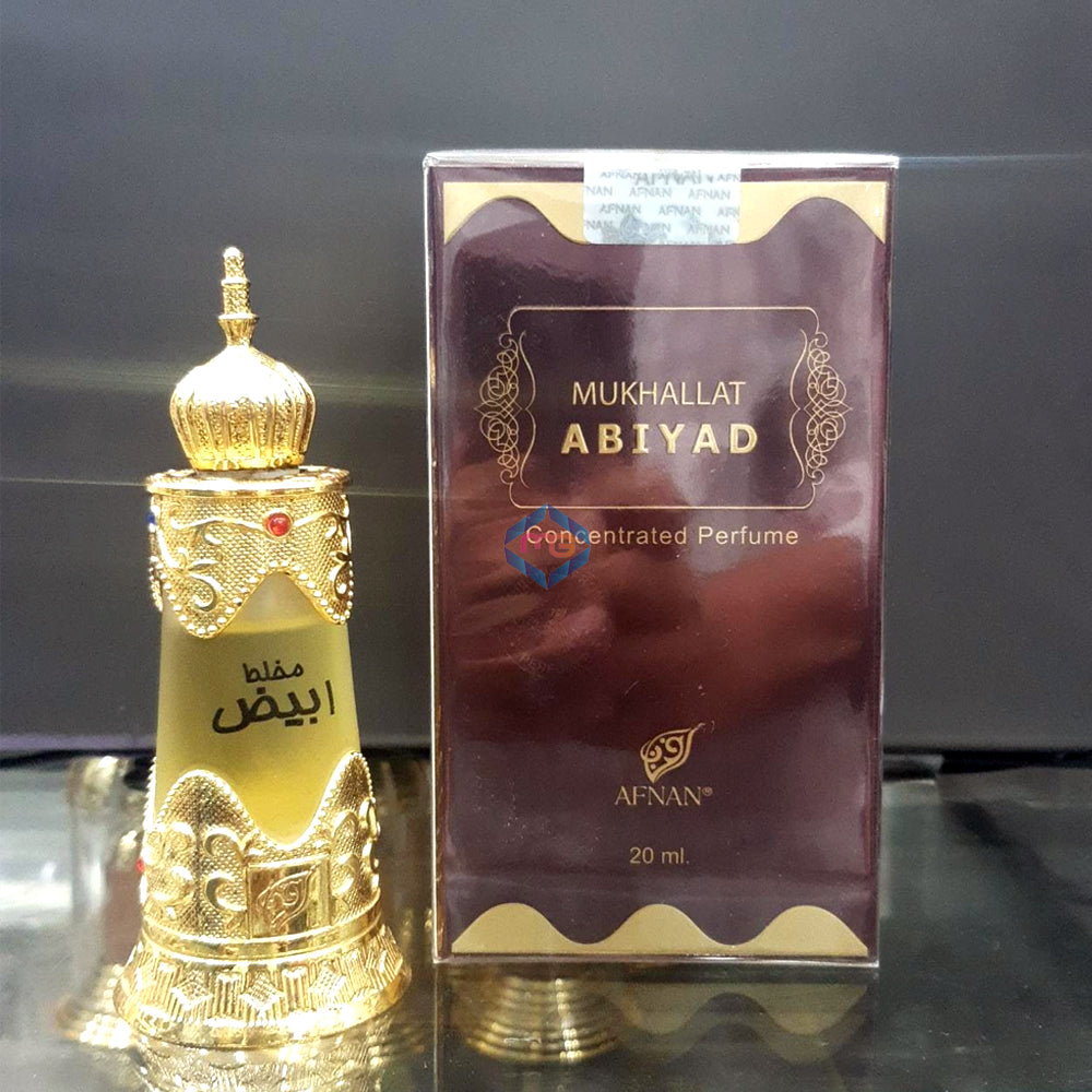 Afnan Mukhallat Abiyad Concentrated Perfume Oil Attar - 20 ML - Madina Gift