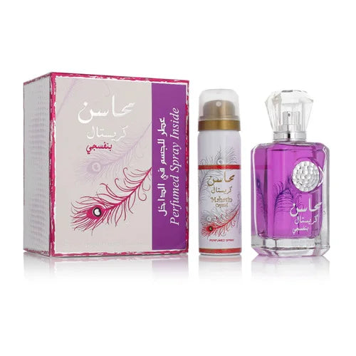 Mahasin Crystal Violet With Free Deodorant - 100 ML - Madina Gift