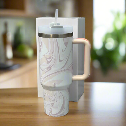 Stanley Marble Vacuum Double Wall Thermal Travel Tumbler Stanley Quencher H2.0 Madina Gift