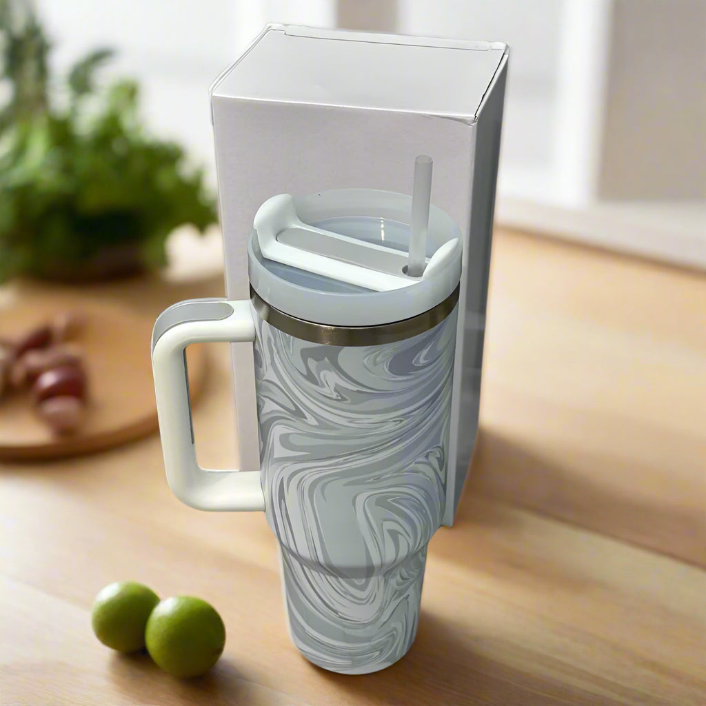 Stanley Marble Vacuum Double Wall Thermal Travel Tumbler Stanley Quencher H2.0 Madina Gift