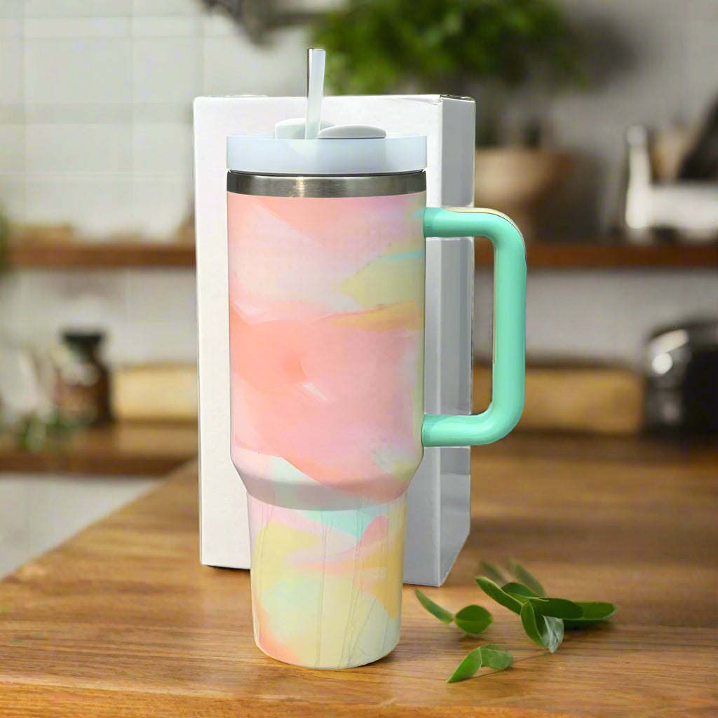 Stanley Marble Vacuum Double Wall Thermal Travel Tumbler Stanley Quencher H2.0 Madina Gift