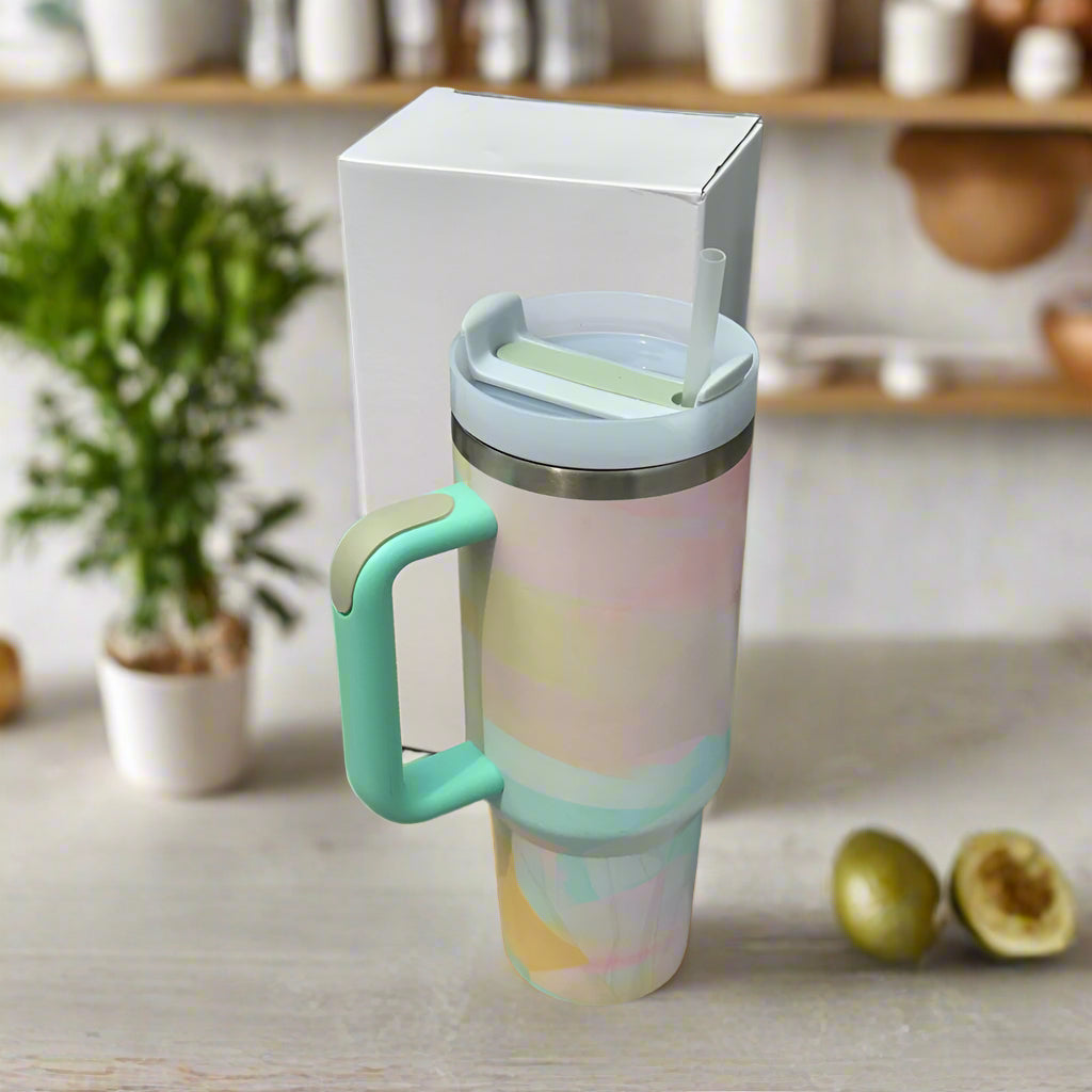 Stanley Marble Vacuum Double Wall Thermal Travel Tumbler Stanley Quencher H2.0 Madina Gift