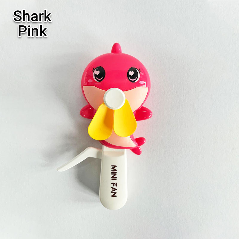 Cute Shark Mini Hand Press Fan For Kids Madina Gift