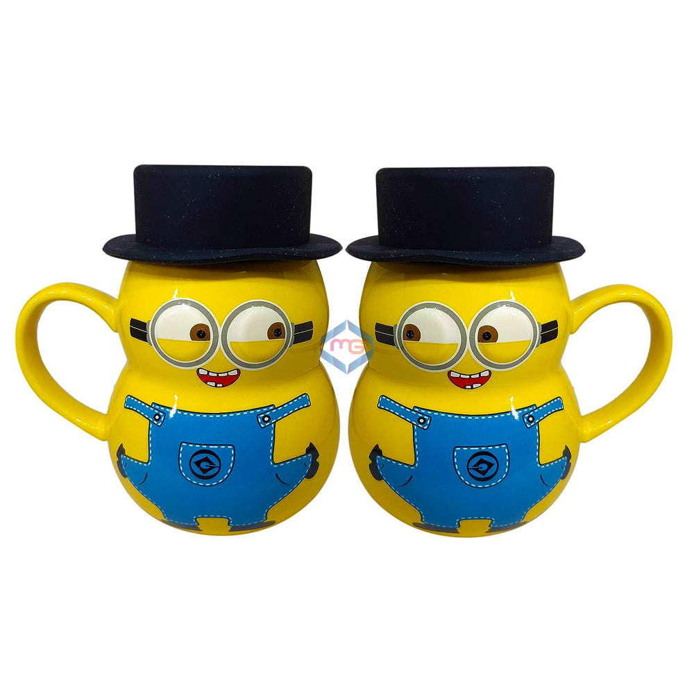 Ceramic Minion Mug with Cap Lid - Madina Gift