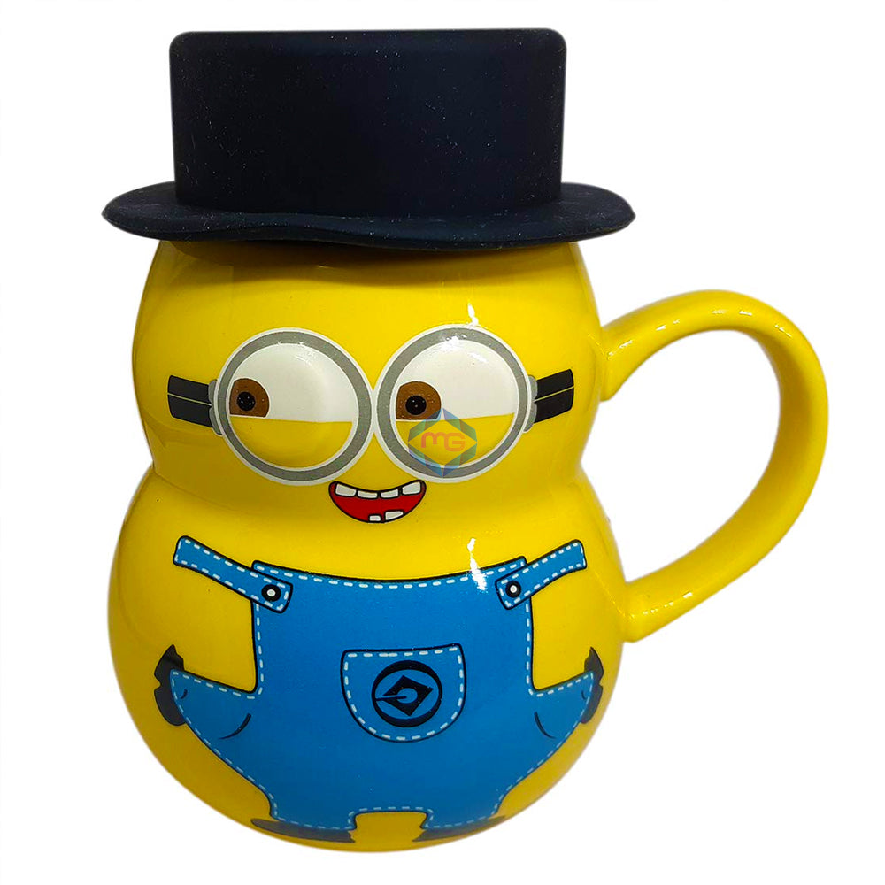 Ceramic Minion Mug with Cap Lid - Madina Gift