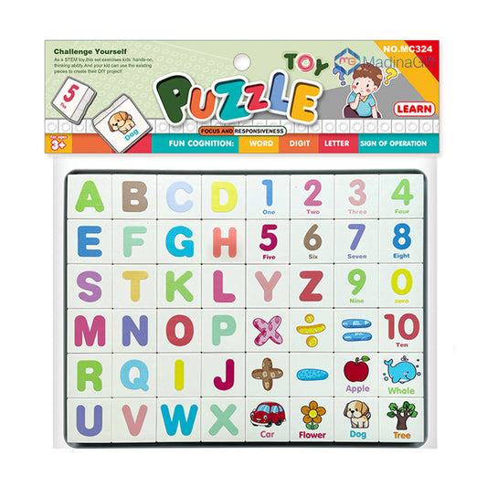 Numeric & Alphabet Puzzle Block with Drawing Board MC324 - Madina Gift