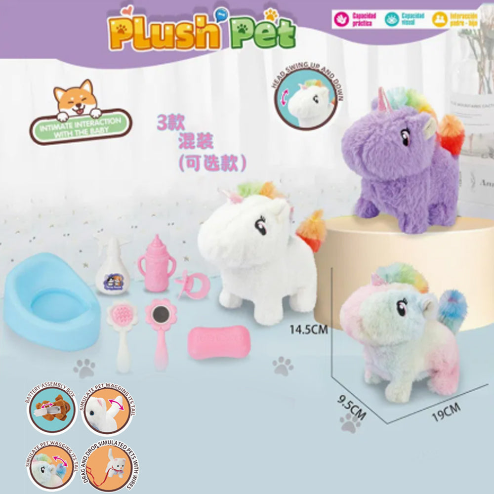 Plush Unicorn 810-121 Item # XB149425 Walks With Sounds & Accessories Madina Gift