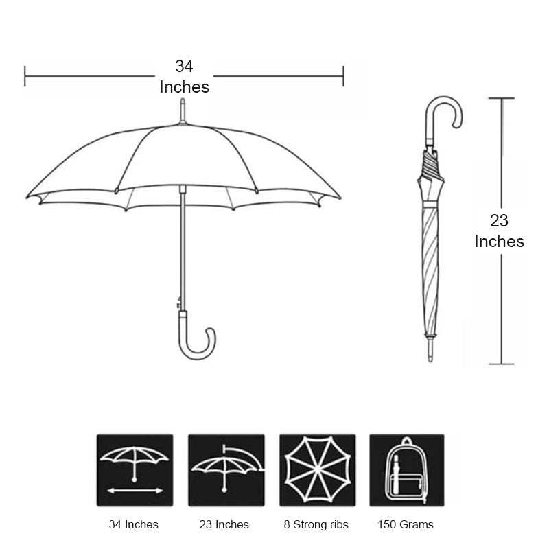 Cartoon Umbrella 34 Inches Random Colors Online in Pakistan - Madina Gift
