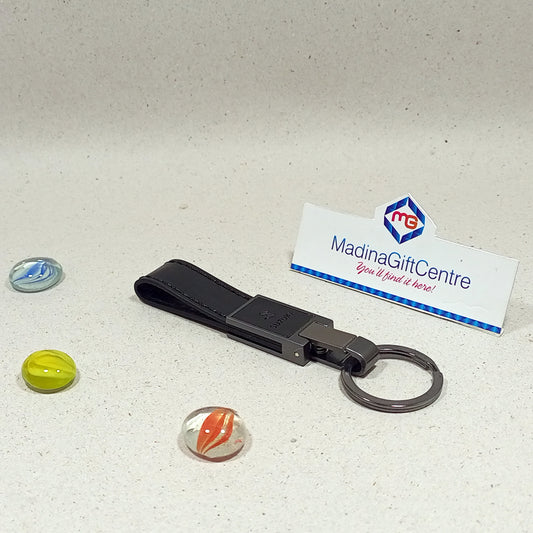 Premium SUZUKI Black Leather Keychain Madina Gift