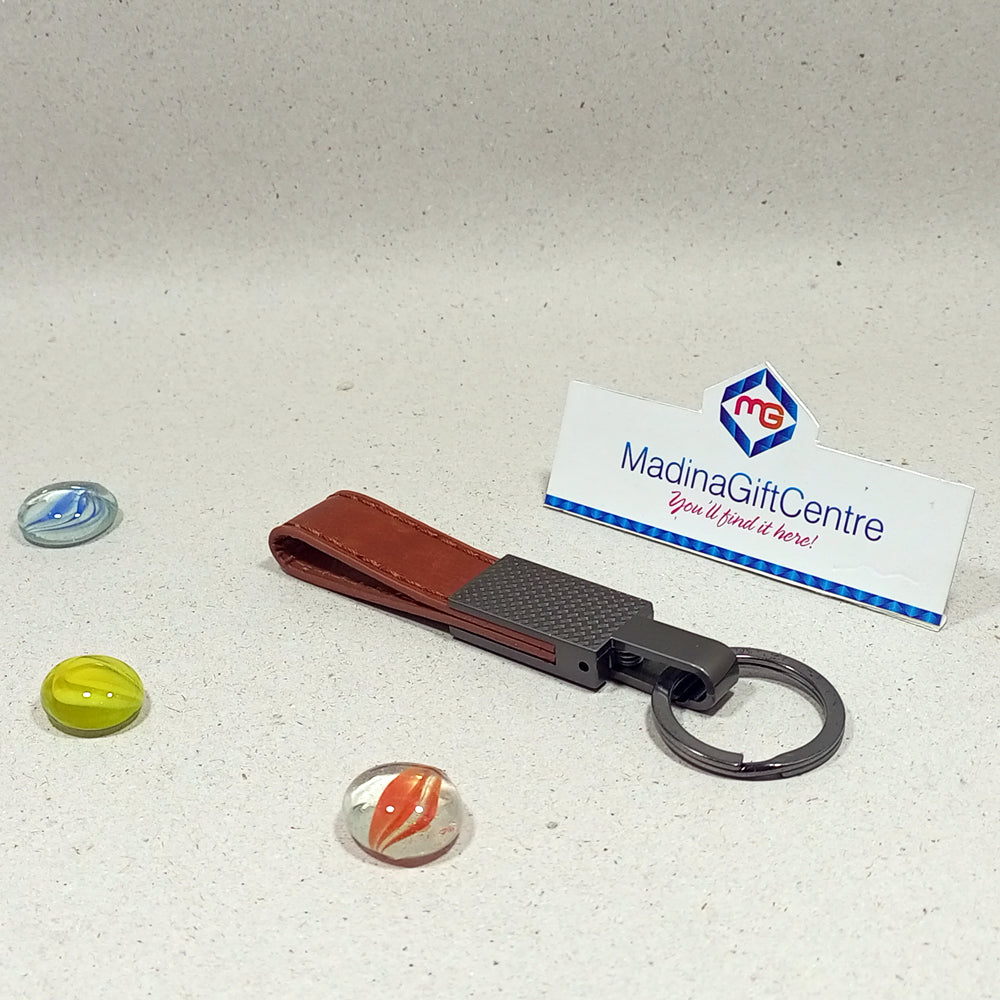 Premium SUZUKI Brown Leather Keychain Madina Gift
