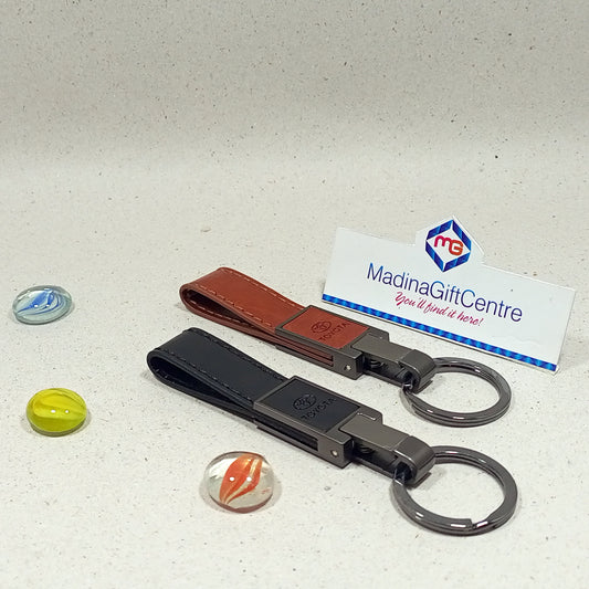 Premium TOYOTA Leather Keychain Black Brown Madina Gift