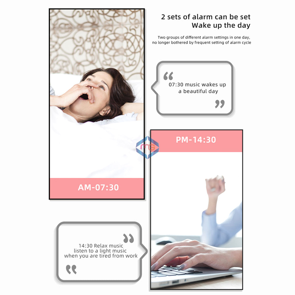 Bluetooth Digital Mirror Speaker Alarm Clock - Q9