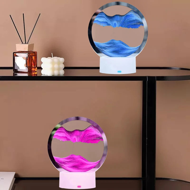 Quicksand Lamp Moving Sand Art Hourglass & LED Night Light Madina Gift