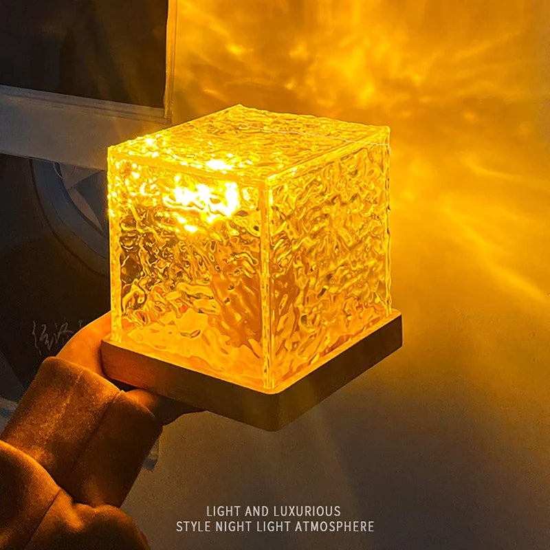 Water Ripple Night Light 16 Colors RGB Lamp - Madina Gift