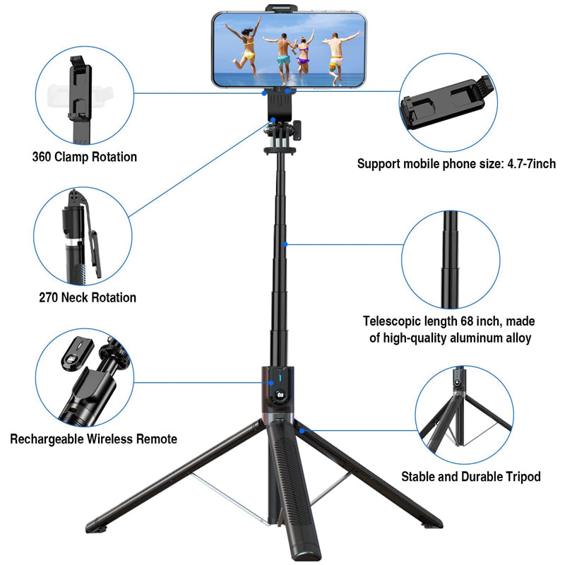 P100 Bluetooth Selfie Stick Tripod. Madina Gift