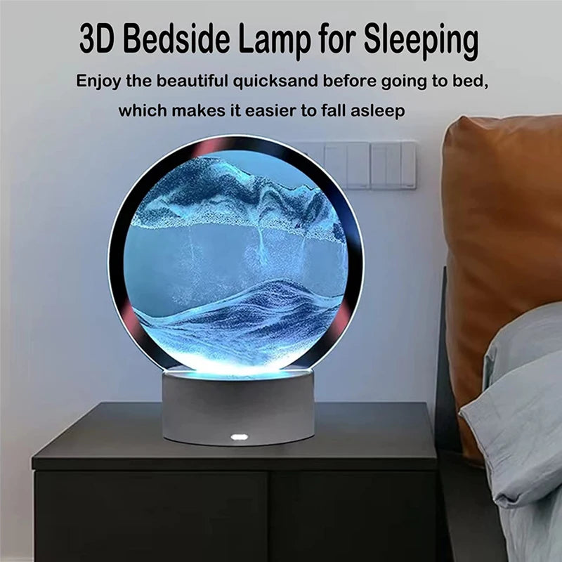 Quicksand Lamp Moving Sand Art Hourglass & LED Night Light Madina Gift