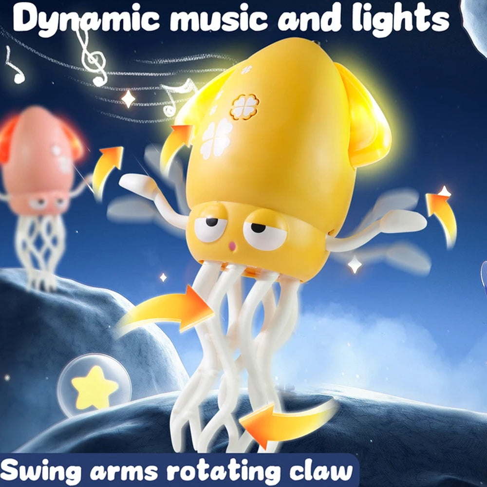 Squid Dancing Octopus Crawling Rechargeable Toy with LED Lights & Music Madina Gift