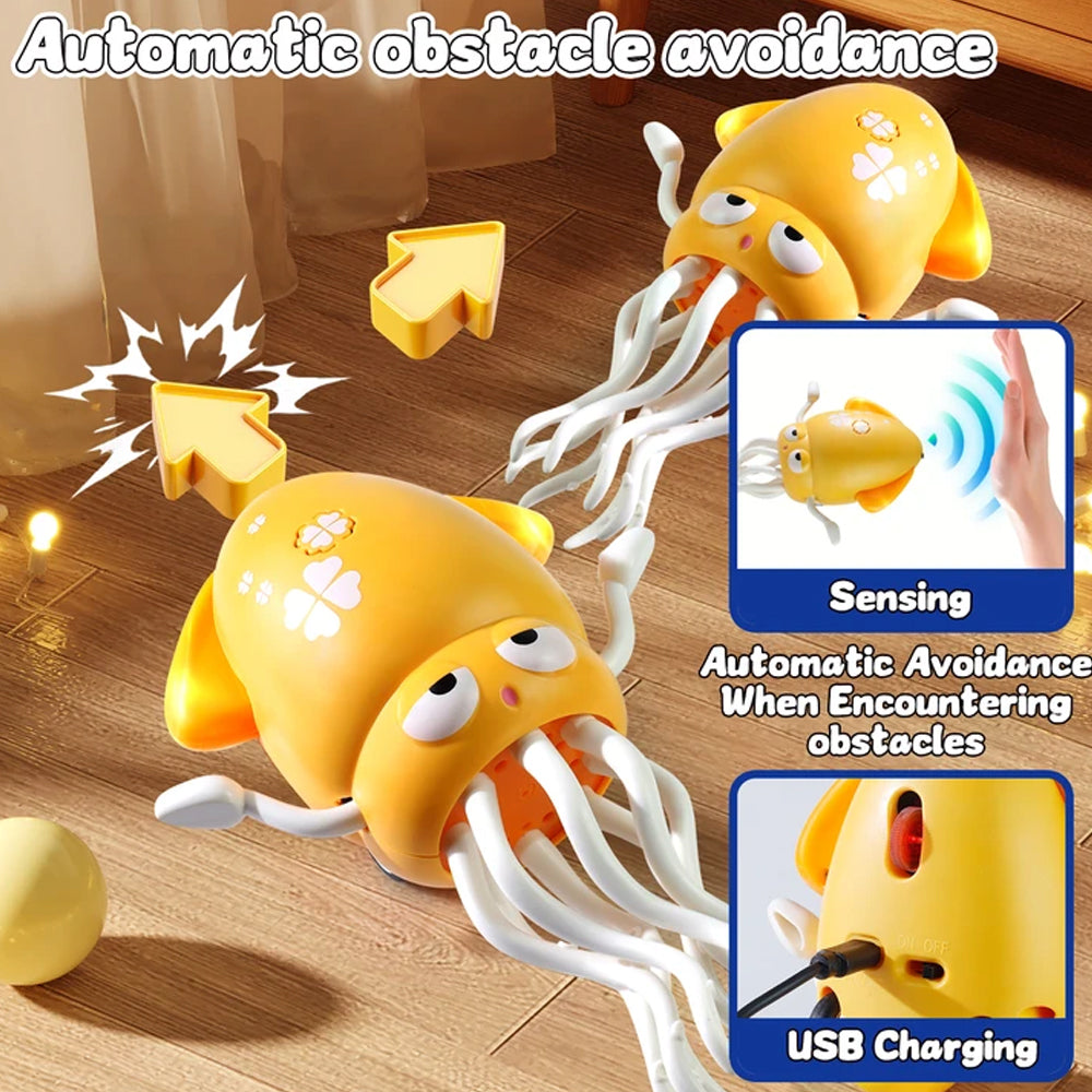 Squid Dancing Octopus Crawling Rechargeable Toy with LED Lights & Music Madina Gift