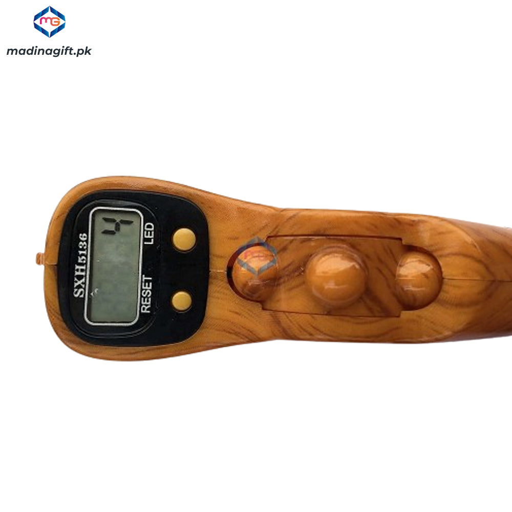 Digital Tasbeeh with Rotating Prayer Beads Portable Finger Counter Screen Light - SXH-5136-2058 - Madina Gift