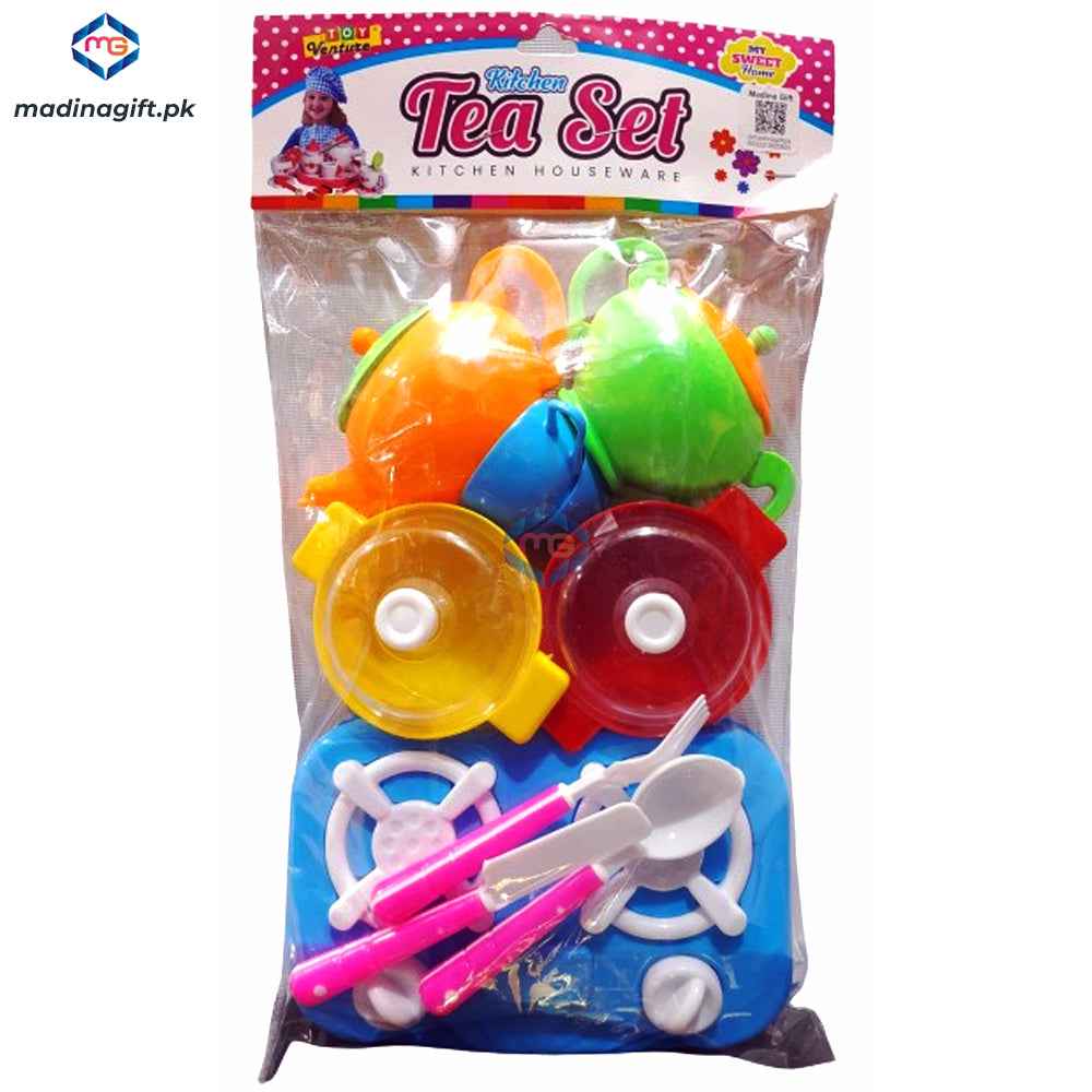 Toy Venture Kitchen Stove & Tea Set 14 Accessories - AS840-A - Madina Gift