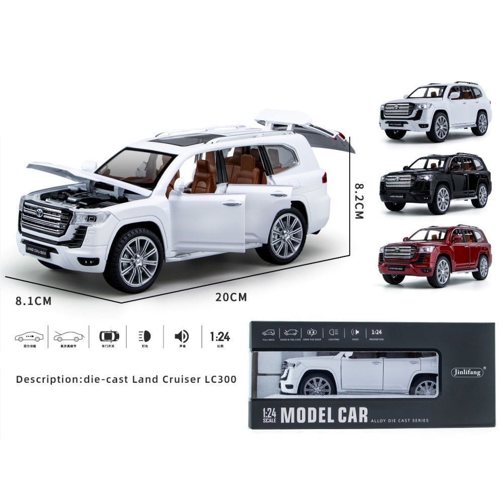 Jinlifang 1901-200P Toyota Land Cruiser LC300 Diecast 1:24 Model Car Madina Gift