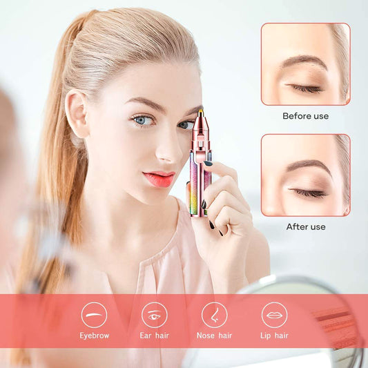 2 in 1 Facial & Eyebrow Hair Remover USB Rechargeable Device - HX-203A - Madina Gift