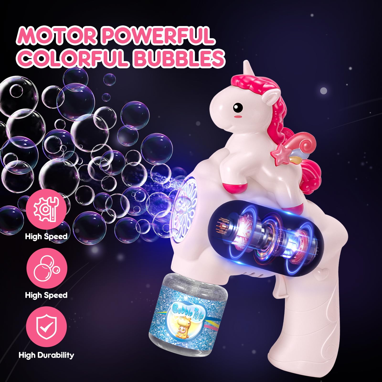 Unicorn Bubble Gun 333-25 Madina Gift