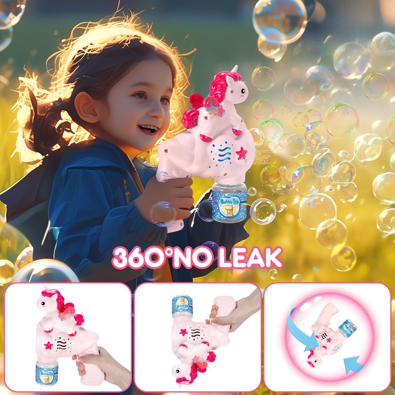 Unicorn Bubble Gun 333-25 Madina Gift