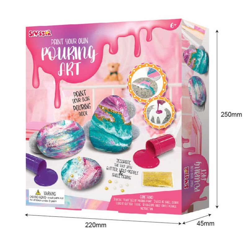Sew Star Paint Your Own Pouring Art Kit - Experience the Magic of Fluid Painting - Madina Gift