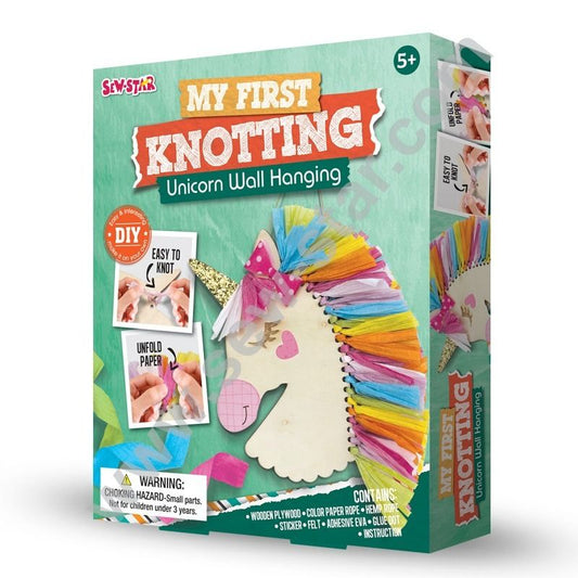 Sew Star First Knotting Unicorn Wall Hanging - Craft Your Magical Masterpiece - Madina Gift