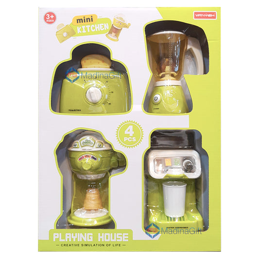 Vanyeh Mini Kitchen Appliances MW5510 4 Pcs Play Set For Kids Madina Gift