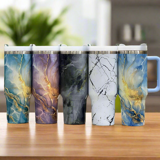 Stanley Vibrant Marble Texture Vacuum Double Wall Thermal Travel Tumbler 40oz Madina Gift