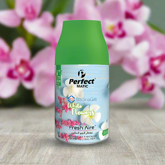 White Flowers Perfect Matic Air Freshener Refill 250 ML For Fragrance Dispenser Madina Gift