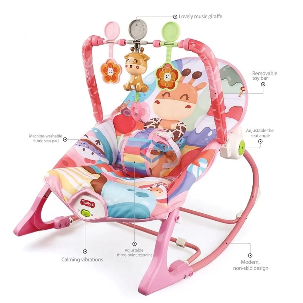 tiiBaby Infant To Toddler Rocker Pink 68153 - Madina Gift