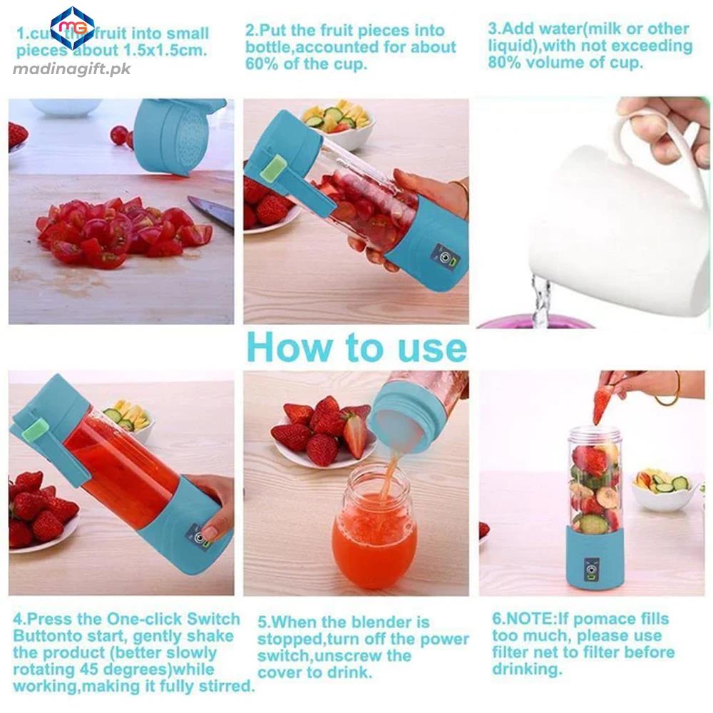 USB Portable Blender USB Juicer Cup for Fruit Mixing - Madina Gift