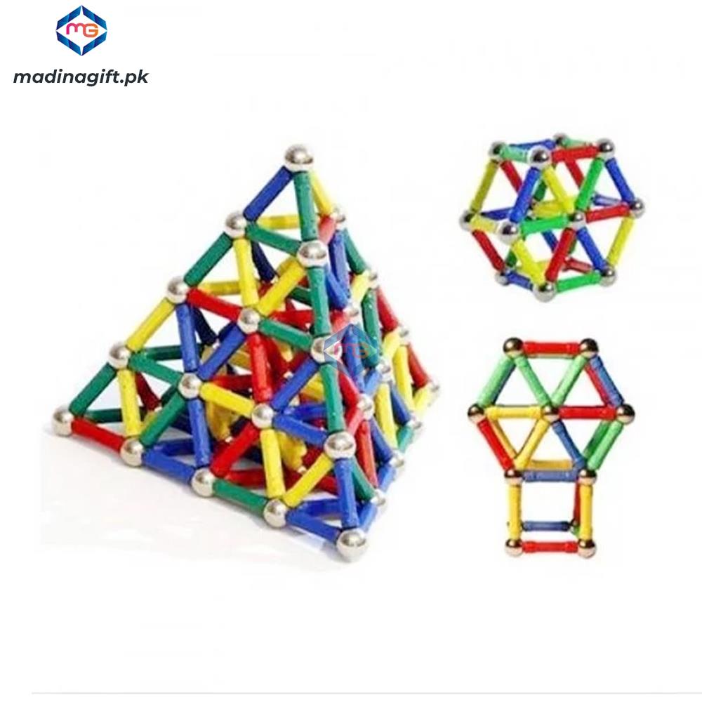 Magnastix Magnet Building Blocks & Bars 157 PCS - JN157 - Maidna Gift