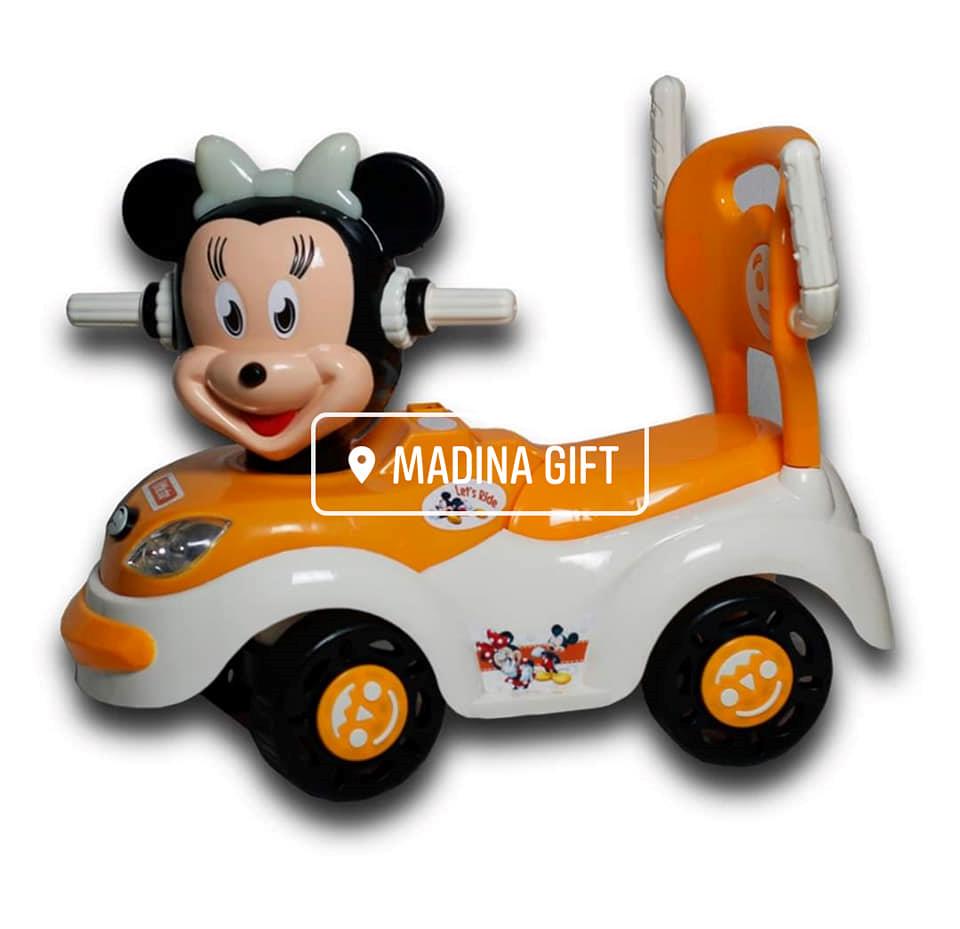 Mickey Mouse Push Car With Lights & Music - Madina Gift
