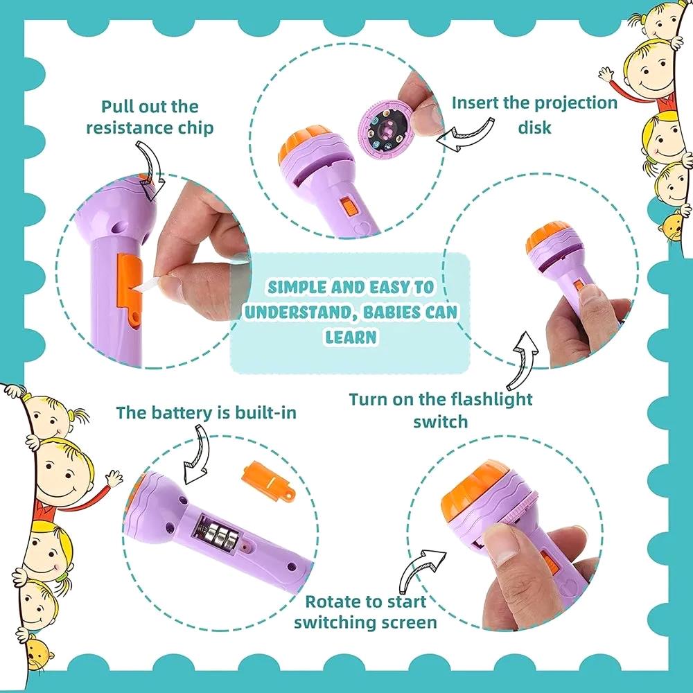 Mini Projector 6 Slides Torch - Madina Gift