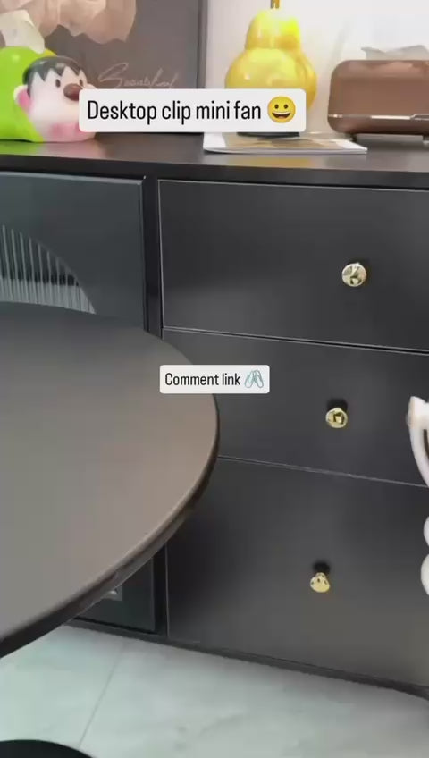 Mini Clip Fan - USB Rechargeable & LED Lights