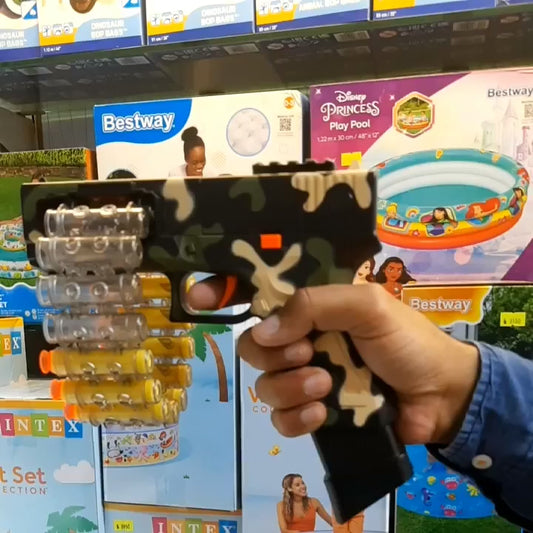 Glock Toy Gun 22 Feet Throwing Range - Manual & Automatic Continuous Soft Bullet Gun