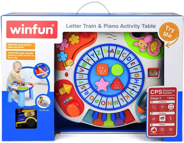 Winfun Letter Train & Piano Activity Table - 0801 - Madina Gift